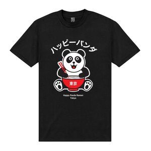 TORC Unisex Adult Happy Panda T-Shirt / Black